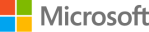 Microsoft logo: four colored squares forming a window, followed by the word Microsoft.